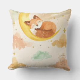 Cojín Decorativo Sleeping Baby Fox Watercolor Pillow | Golden Moon