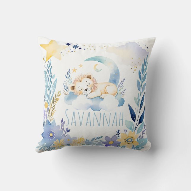 Cojín Decorativo Sleeping Cub Boho Name Nursery Pillow (Reverso)