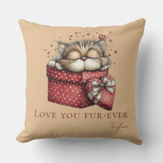 Cojín Decorativo Sleeping Kitten Love You Fur-Ever Warm Beige