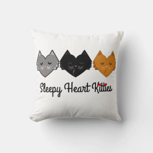 Cojín Decorativo Sleepy Heart Kitties Trio