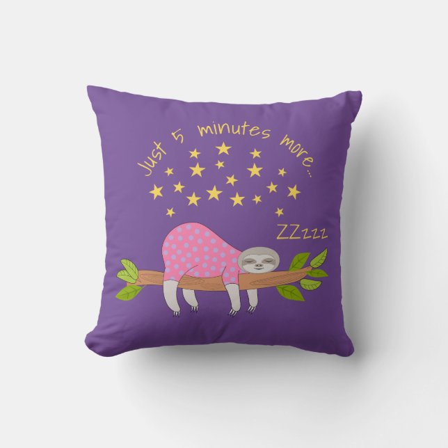 Cojín Decorativo Sleepy Sloth Cute Cushion (Anverso)