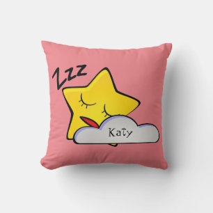 Cojín Decorativo Sleepy Yellow Star Baby/Kids Pillow