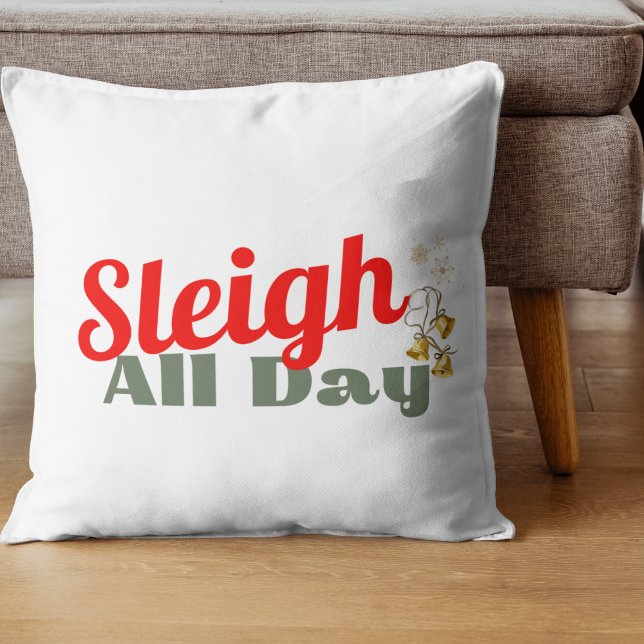 Cojín Decorativo Sleigh Todo El Día, Navidades Pillow Decorativo (Subido por el creador)