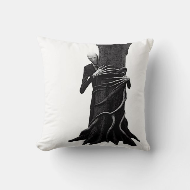 Cojín Decorativo Slenderman está mirando (Anverso)