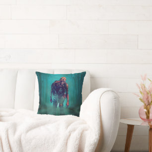 Cojín Decorativo SlipperyJoe aterradora figura de zombie aislada om
