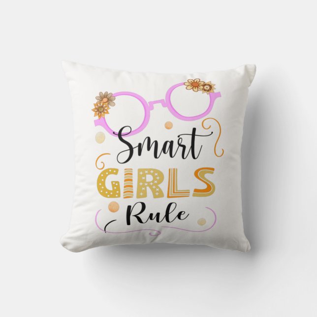 Cojín Decorativo Smart Girls Rule (Anverso)