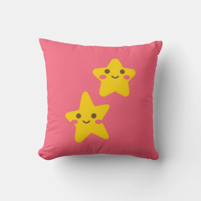 Cojín Decorativo Smiling Stars Throw Pillow (Anverso)