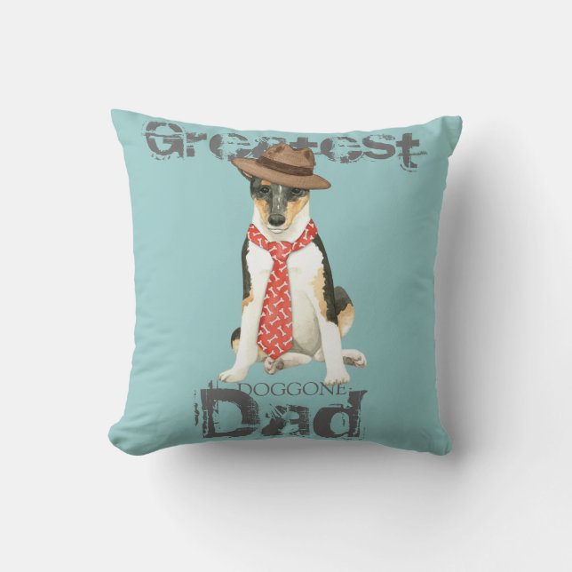 Cojín Decorativo Smooth Collie Dad (Anverso)