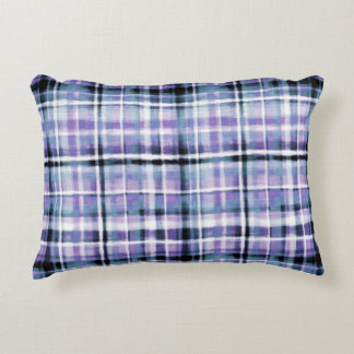 Cojín Decorativo Smudgy Modern Purple Plaid