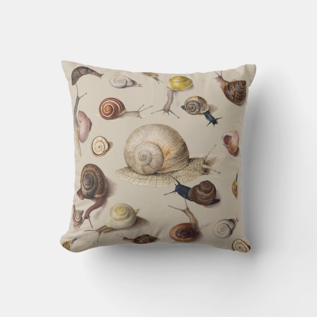 Cojín Decorativo Snail Garden Mascota Gastropod Slug Caracoles botá (Anverso)