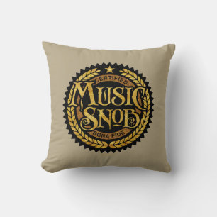 Cojín Decorativo Snob de música - amante de la música divertida