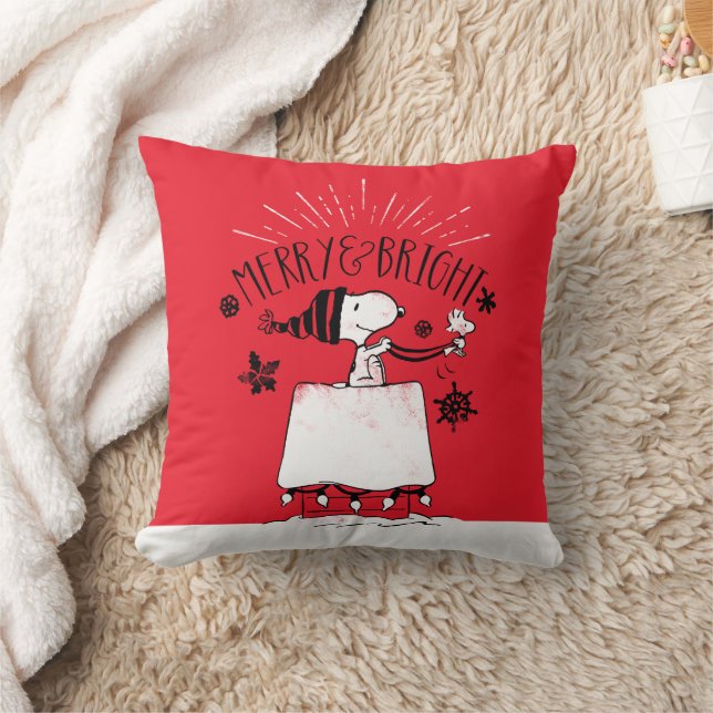 Cojín Decorativo Snoopy and Woodstock - Merry & Bright (Manta)
