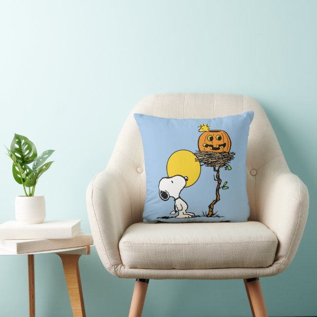 Cojín Decorativo Snoopy & Woodstock Nest con Jack O' Lantern (Silla)