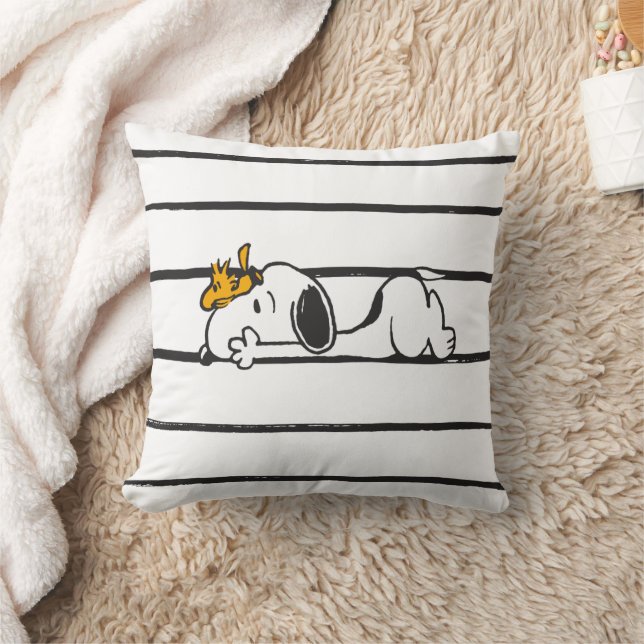 Cojín Decorativo Snoopy & Woodstock | Sonrisa risita risita (Manta)