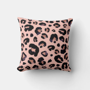 Cojín Decorativo Snow Leopard gris negro beige fondo sin costuras.
