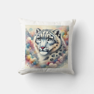 Cojín Decorativo Snow Leopard Majesty 220824AREF136 - Watercolor