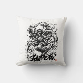 Cojín Decorativo Snowboard Brush Art - Skier Fujin God