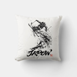 Cojín Decorativo Snowboard Brush Art - Skier jump
