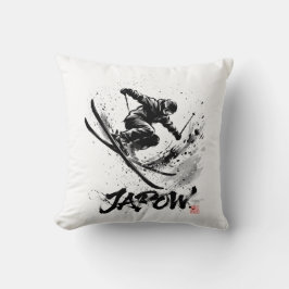 Cojín Decorativo Snowboard Brush Art - Skier Slush Powder