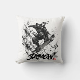 Cojín Decorativo Snowboard Brush Art - Snowboarder Ninja