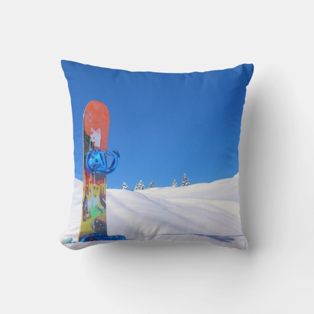 Cojín Decorativo Snowboard Snowboarder Snowboard (Anverso)