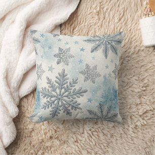 Cojín Decorativo Snowflake Christmas Watercolor Winter Pine