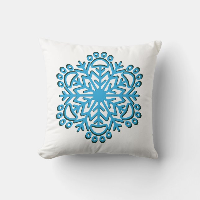 Cojín Decorativo Snowflake Perro Paw (Anverso)