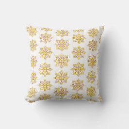 Cojín Decorativo Snowflake Plaid Pattern Yellow