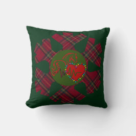 Cojín Decorativo Snowflake Plaid Throw Pillow
