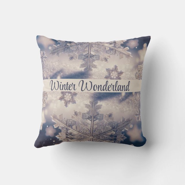 Cojín Decorativo Snowflakes / Edge / Shadow / Winter Wonderland (Reverso)
