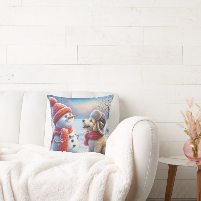 Cojín Decorativo Snowman con pipa (Sofá)
