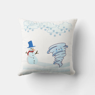 Cojín Decorativo Snowman de invierno y viento