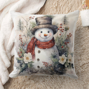 Cojín Decorativo Snowman en Gorra