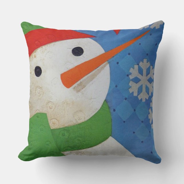 Cojín Decorativo Snowman Face Pillow (Anverso)