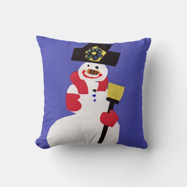 Cojín Decorativo Snowman por VictoriaShaylee (Anverso)