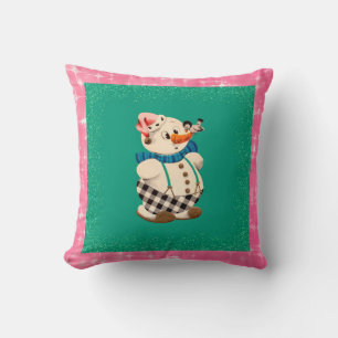 Cojín Decorativo Snowman Vintage Christmas