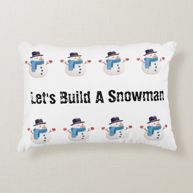 Cojín Decorativo Snowman Winter Fun Pillow (Anverso)