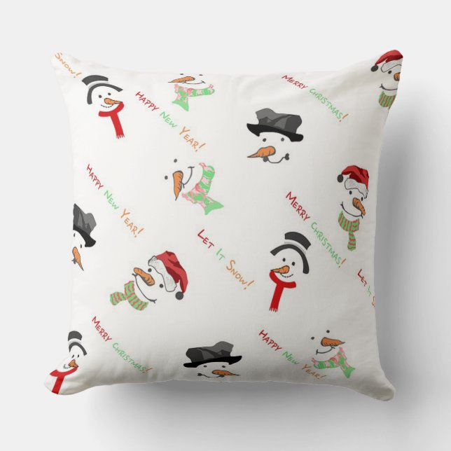 Cojín Decorativo Snowmen (Anverso)