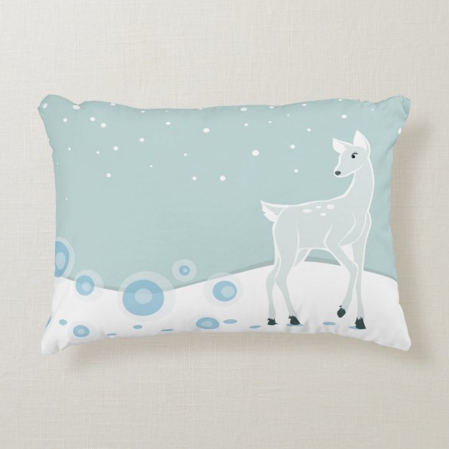 Cojín Decorativo Snowy Deer (Anverso)