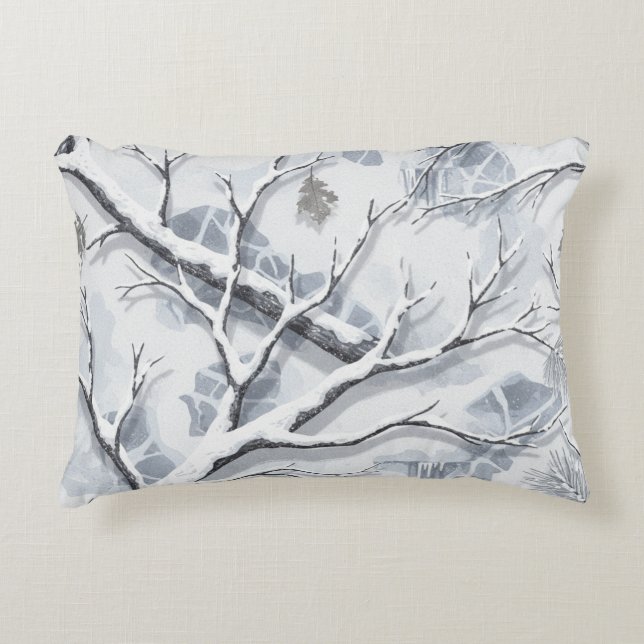 Cojín Decorativo Snowy Environments Camouflage  (Anverso)