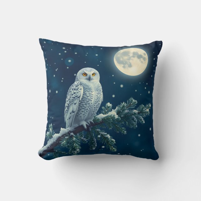 Cojín Decorativo Snowy Owl Christmas (Anverso)
