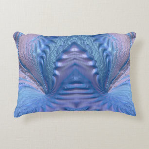 Cojín Decorativo ~ SO DULCE ~ Diseño fractal azul rosado ~ ~