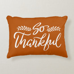 Cojín Decorativo So Thankful Brush Calligraphy Accent Pillow