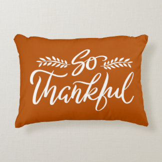 Cojín Decorativo So Thankful Brush Calligraphy Accent Pillow