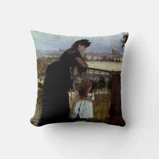 Cojín Decorativo Sobre el balcón de Berthe Morisot