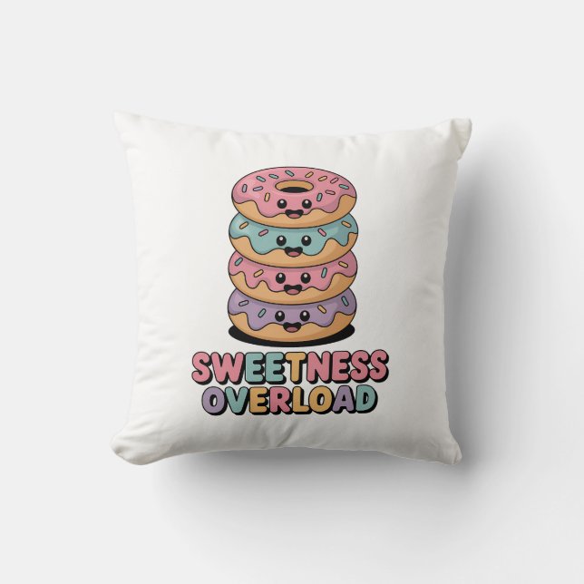 Cojín Decorativo Sobrecarga de dulzura | Donut Kids (Anverso)
