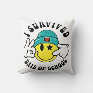 Cojín Decorativo Sobreviví 67 Días de Maestros de Escuela Estudiant