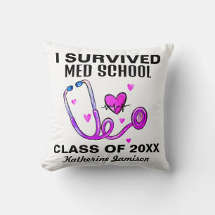 Cojín Decorativo Sobreviví a la Escuela de Medicina