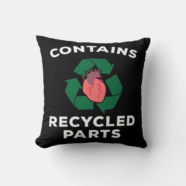 Cojín Decorativo Sobreviviente de cirugía cardíaca evita recuperaci (Anverso)