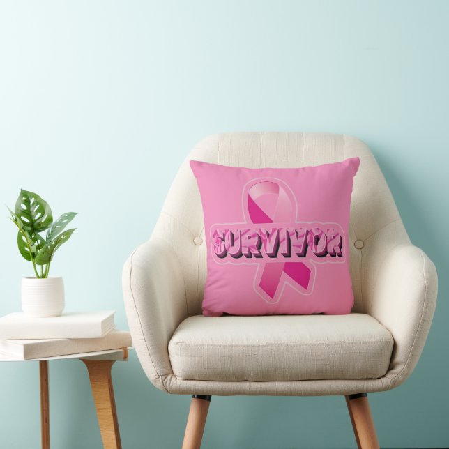 Cojín Decorativo Sobreviviente del cáncer de mama (Silla)
